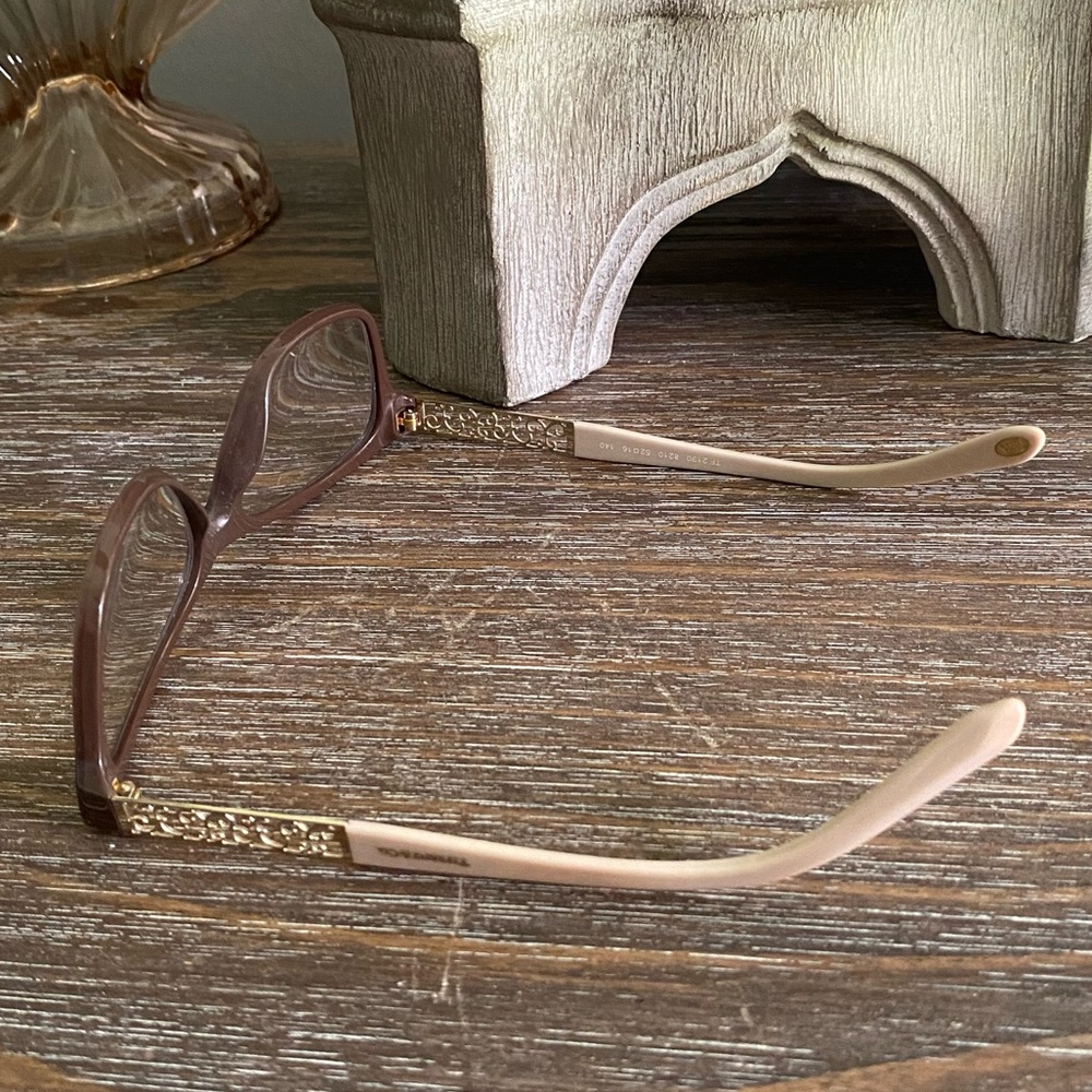 Tiffany & Co. TF 2130 8210 Rectangle Plum Pink Gold Frame Glasses 52*16*140 - Picture 6 of 16